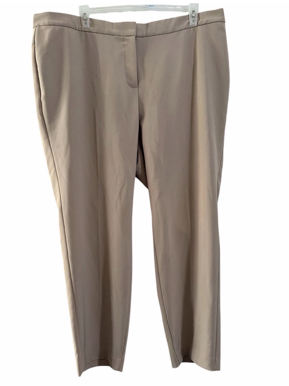 Investments II Womens Plus Size 22W Tan Beige Dress Pants Elastic Waist